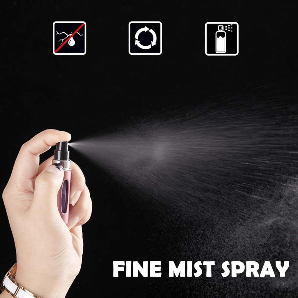 4PCS Travel Perfume Atomiser Refillable, Small Portable Empty Spray Bottle, Perfume Portable Empty Cologne Refill Pump Dispenser for Outdoor Travel Business