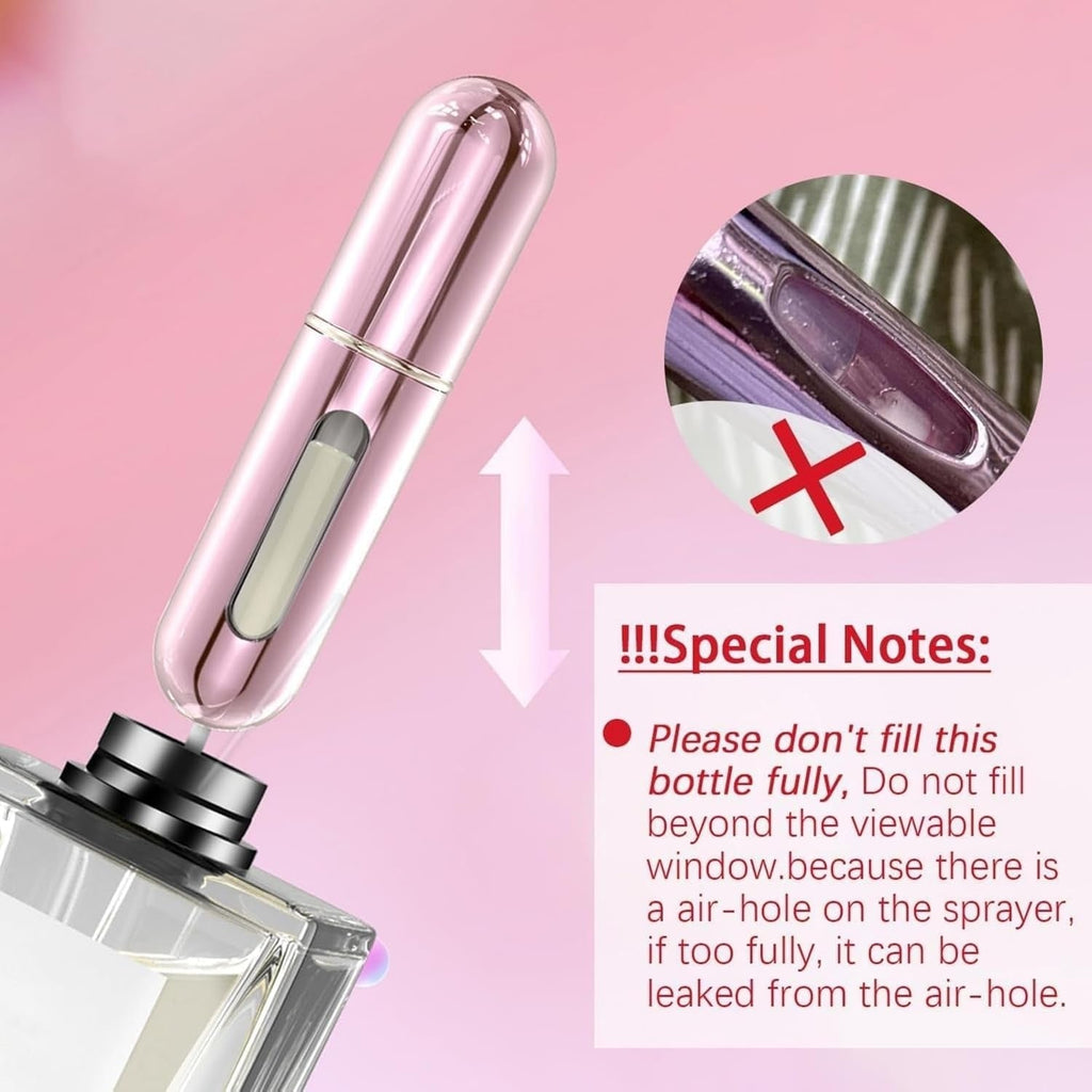 4PCS Travel Perfume Atomiser Refillable, Small Portable Empty Spray Bottle, Perfume Portable Empty Cologne Refill Pump Dispenser for Outdoor Travel Business