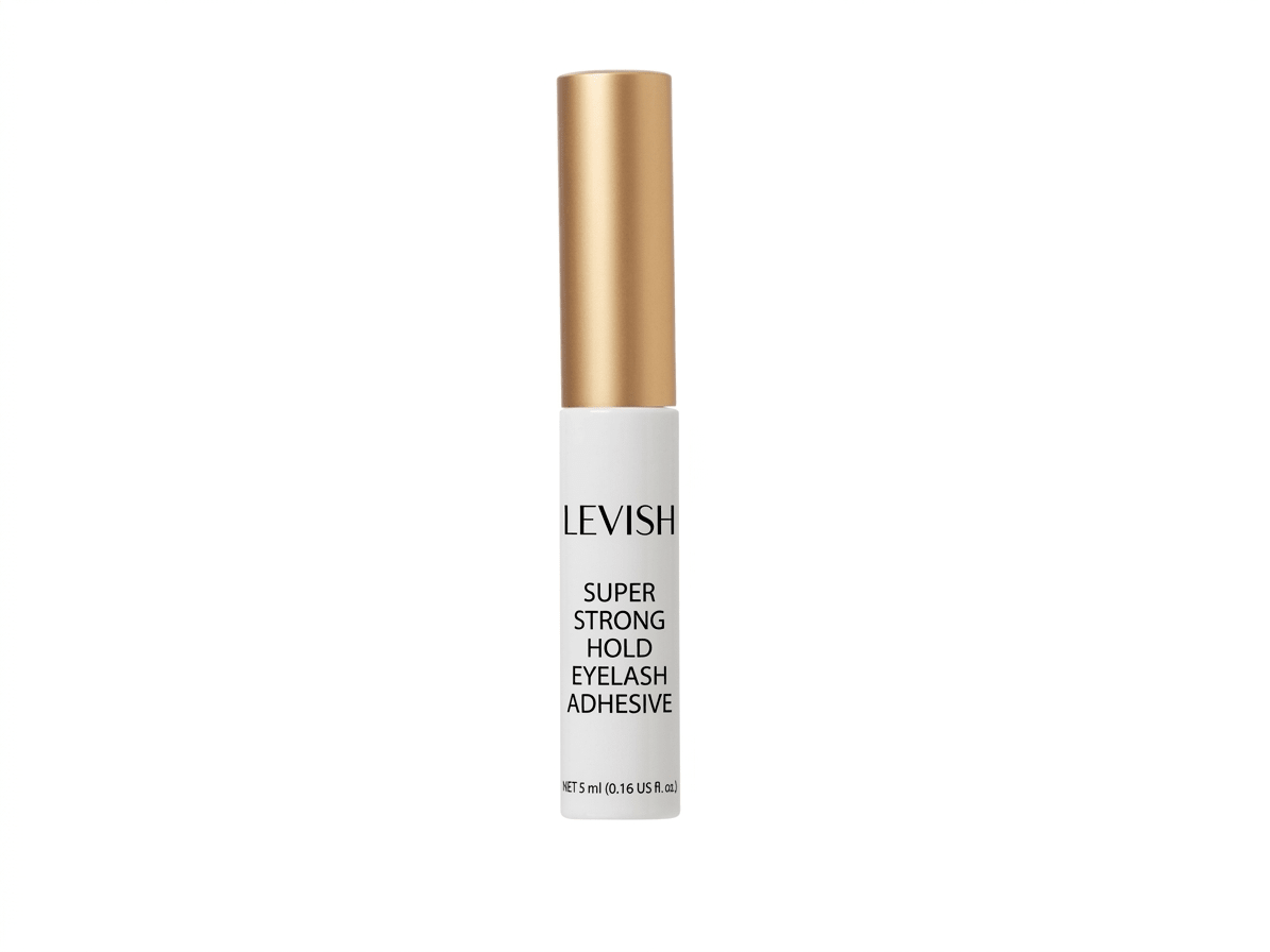 Super Strong Hold Eyelash Adhesive, Waterproof Long-Lasting Strip Lash Glue, Natural-Looking Allergy & Latex Free with Brush Applicator (Clear)