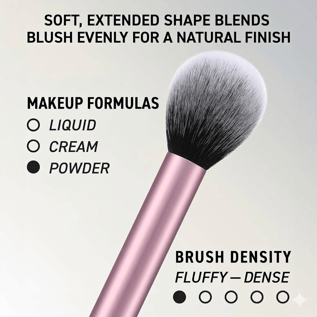 The Everyday Essentials set from gives you 5 essential tools to master any look tapered, soft and fluffy bristles. Blend powder blush evenly for a smooth, natural look